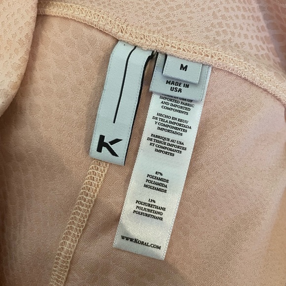 Koral Light Pink Croc Embossed Leggings - Picture 4 of 4